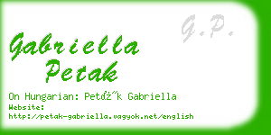 gabriella petak business card